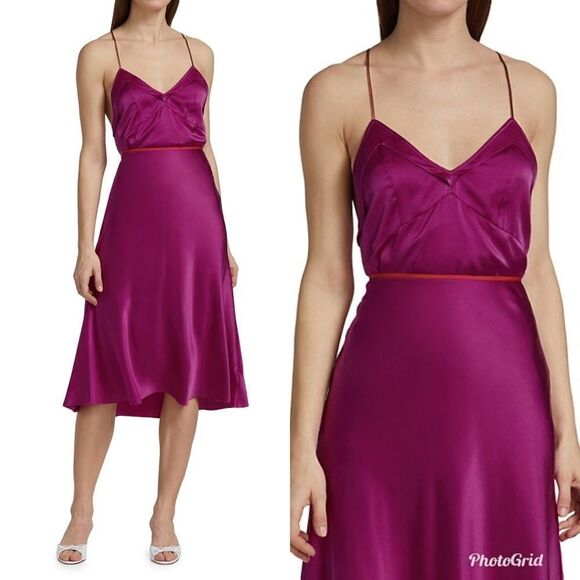 Revolve Rag & Bone Jaci Racerback Silk Camisole in Deep Pink - Picture 1 of 10